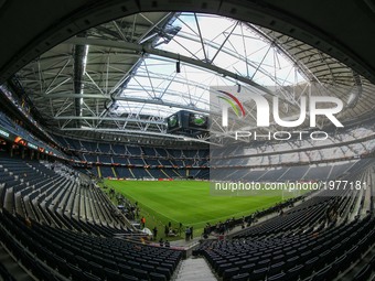 A general view of the stadium ahead of the UEFA Europa League Final between Ajax and Manchester United at Friends Arena on May 23, 2017 in S...
