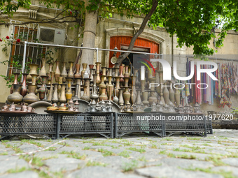 A view of localy made artisan products on display in Baku's Old Town.
On Monday, May 22, 2017 in Baku, Azerbaijan. (