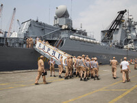 Russian Missile Cruiser “Varyag” docked at Tanjung Priok Harbour. The Missile cruiser in part of the ASIA tour in introducing the missile cr...