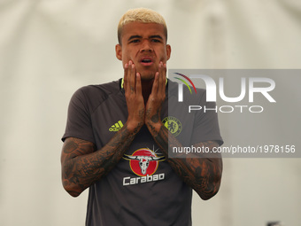 Chelsea's Kenedy
during FA Cup Final Media Day at Cobham Training Ground on 24 May, 2017 at Stoke D'Abernon Cobham, England. (