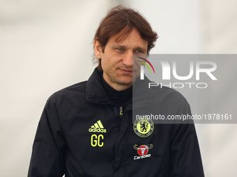 Chelsea Assistant Manager Gianluca Conte
during FA Cup Final Media Day at Cobham Training Ground on 24 May, 2017 at Stoke D'Abernon Cobham,...