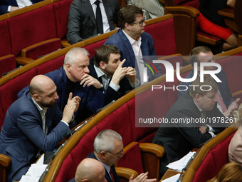 Lawmakers of Ukrainian parliament listens to Prosecutor General of Ukraine Yuriy Lutsenko annual report in the Verkhovna Rada in Kiev, Ukrai...
