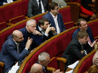 Lawmakers of Ukrainian parliament listens to Prosecutor General of Ukraine Yuriy Lutsenko annual report in the Verkhovna Rada in Kiev, Ukrai...