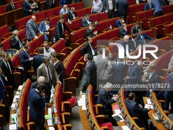 Lawmakers of Verkhovna Rada of Ukraine held the report of Prosecutor General Yuriy Lutsenko during their sitting in Kyiv, Ukraine, May 25, 2...