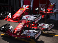 Ferrari team pitlane details of the front wing of 05 VETTEL Sebastian from Germany during the Monaco Grand Prix of the FIA Formula 1 champio...
