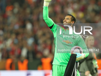Sergio Romero during the UEFA Europa League Final match between Ajax and Manchester United at Friends Arena on May 24, 2017 in Stockholm, Sw...