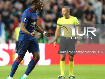 Paul Pogba during the UEFA Europa League Final match between Ajax and Manchester United at Friends Arena on May 24, 2017 in Stockholm, Swede...