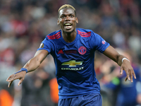 Paul Pogba during the UEFA Europa League Final match between Ajax and Manchester United at Friends Arena on May 24, 2017 in Stockholm, Swede...