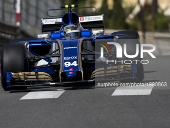 94 WEHRLEIN Pascal from Germany of Sauber F1 C36 during the Monaco Grand Prix of the FIA Formula 1 championship, at Monaco on 25th of 2017....