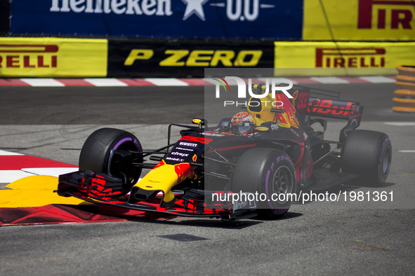 33 VERSTAPPEN Max from Netherland of Red Bull Tag Heuer RB13 during the Monaco Grand Prix of the FIA Formula 1 championship, at Monaco on 25...