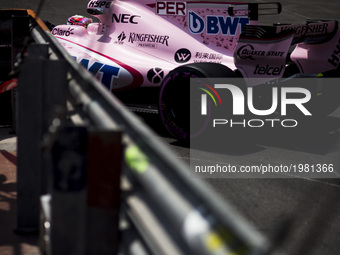 11 PEREZ Sergio from Mexico of Force India VJM10 during the Monaco Grand Prix of the FIA Formula 1 championship, at Monaco on 25th of 2017....