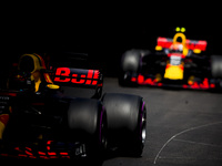 The Bulls 03 RICCIARDO Daniel from Australia followed by 33 VERSTAPPEN Max from Netherland of Red Bull Tag Heuer RB13 during the Monaco Gran...