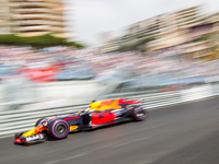Daniel Ricciardo of Australia and Red Bull Racing driver during the practice session on Formula 1 Grand Prix de Monaco on May 25, 2017 in Mo...