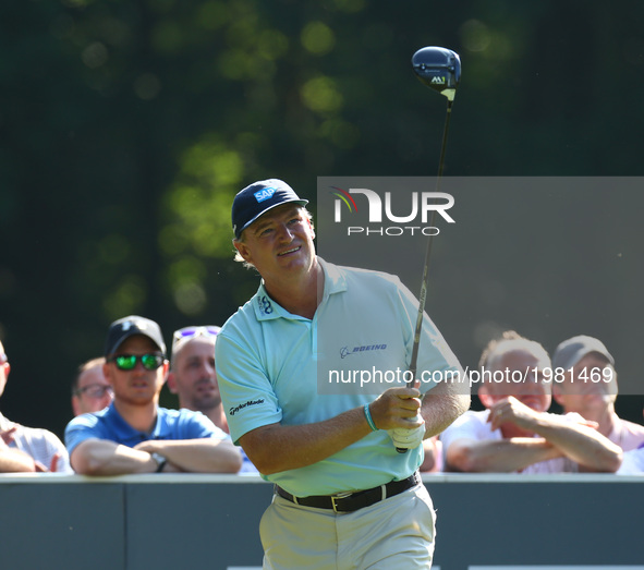 Ernie Els of South aFRICA
during 1st Round for the 2017 BMW PGA Championship on the west Course at Wentworth on May 25, 2017 in Virginia Wat...