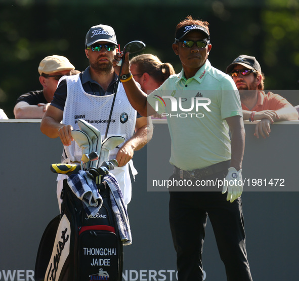Thongchai Jaidee of THA
during 1st Round for the 2017 BMW PGA Championship on the west Course at Wentworth on May 25, 2017 in Virginia Water...