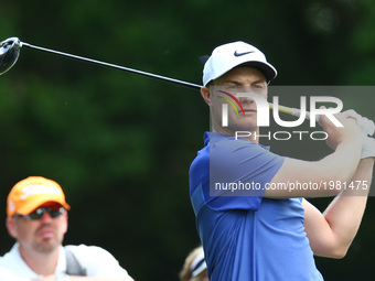 Oliver Fisher of England
during 1st Round for the 2017 BMW PGA Championship on the west Course at Wentworth on May 25, 2017 in Virginia Wate...