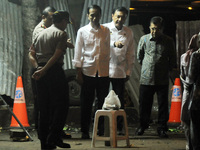 President Joko Widodo (third left) was accompanied by Vice President Jusuf Kalla (right), Head intelligence Budi Gunawan (second right), Dep...