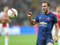 Juan Mata of Manchester United in action during UEFA Europa League Final match between Ajax against Manchester United at Friends Arena on Ma...