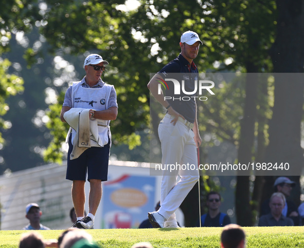  Chris Wood of England
during 1st Round for the 2017 BMW PGA Championship on the west Course at Wentworth on May 25, 2017 in Virginia Water,...