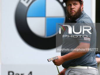 Andrew Johnston of England  during 1st Round for the 2017 BMW PGA Championship on the west Course at Wentworth on May 25, 2017 in Virginia W...