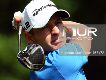 Joakim Lagergren of Sweden  during 1st Round for the 2017 BMW PGA Championship on the west Course at Wentworth on May 25, 2017 in Virginia W...