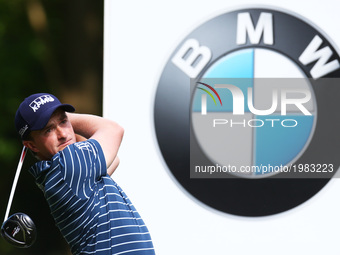 Paul Dunne of England 
during 1st Round for the 2017 BMW PGA Championship on the west Course at Wentworth on May 25, 2017 in Virginia Water,...