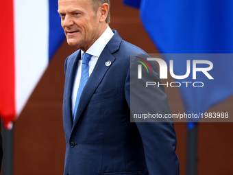G7 Summit 2017 in Italy
The President of the European Council Donald Tusk during the welcome ceremony and the photo family at Taormina, Ita...
