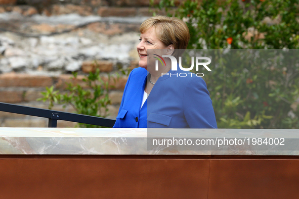 G7 Summit 2017 in Italy
The Germany Chancellor Angela Merkel during the welcome ceremony and the photo family at Taormina, Italy on May 26,...