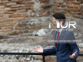 G7 Summit 2017 in Italy
The Canada Prime Minister Justin Trudeau during the welcome ceremony and the photo family at Taormina, Italy on May...