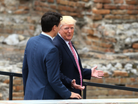G7 Summit 2017 in Italy
The President of the United States of America Donald Trump with the Canada Prime Minister Justin Trudeau during the...