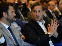 Christian Benetton, Francesco Totti during celebration for Honoris causa diploma for Totti in the salon of honor of CONI , Rome on may 26, 2...