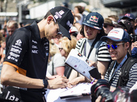 31 OCON Esteban from France of Force India VJM10 signing autographs to the fans during the Monaco Grand Prix of the FIA Formula 1 championsh...