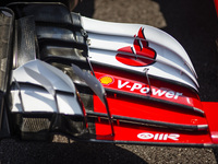 Ferrari front wing detail during the Monaco Grand Prix of the FIA Formula 1 championship, at Monaco on 26th of 2017. (