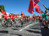 Bike Jamboree participants starting to the first stage of the rally are seen in Gdansk, Poland on 27 May 2017 Bike Jamboree Around the World...
