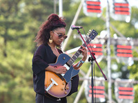 Lianne La Havas performs on the stage during an Seoul Jazz Festival 2017 at Olympic Park in Seoul, South Korea. Seoul Jazz Festival, a local...