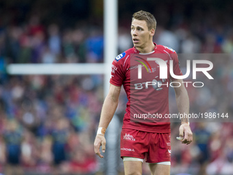 Liam Williams of Scarlets pictured during the Guinness PRO12 Final between Munster Rugby and Scarlets at Aviva Stadium in Dublin, Ireland on...