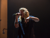 English poet, spoken-word artist and playwright Kate Tempest performs live on stage at O2 Academy Brixton, London on May 27, 2017.  (