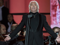 Russian baritone Dmitri Hvorostovsky performs at a concert of classical music held in Palace Square to mark Day of St Petersburg (