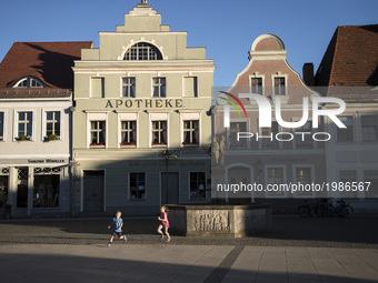 Old building are pictured in the old market square in Cottbus in the German area of the Spreewald in the region of Brandenburg, Germany on M...