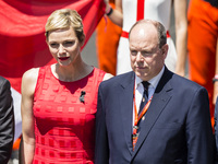 Alberto II prince of Monaco and Charlene Wittstock princesse consort de Monaco during the Monaco Grand Prix of the FIA Formula 1 championshi...