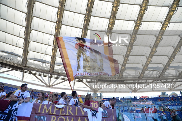 Francesco Totti during the Italian Serie A football match between A.S. Roma and F.C. Genoa at the Olympic Stadium in Rome, on may 28, 2017. 