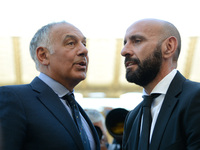 James Pallotta and Monchi  during the Italian Serie A football match between A.S. Roma and F.C. Genoa at the Olympic Stadium in Rome, on may...