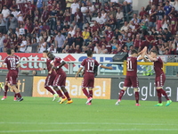 Lucas Boy (Torino FC) celebrates after scoring during the Serie A football match between Torino FC and US Sassuolo at Olympic stadium Grande...