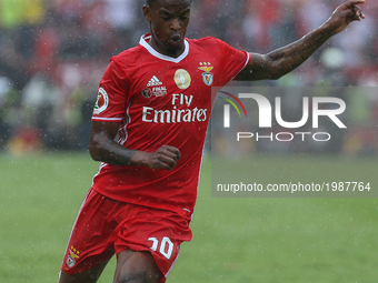 Benficas defender Nelson Semedo from Portugal during the match between SL Benfica and Vitoria SC for the Portuguese Cup Final at Estadio Nac...