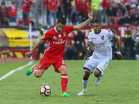 Benficas midfielder Pizzi from Portugal (L) and Vitoria Guimaraes forward Raphinha (R) during the match between SL Benfica and Vitoria SC fo...