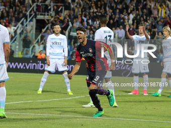 Andrea Nalini of Crotone celebrates after scoring his team's third goal during the Serie A match between FC Crotone and SS Lazio at Stadio C...