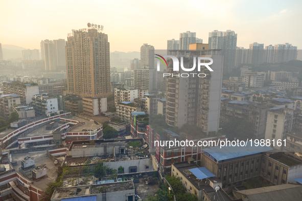 A view of a part of Chongqing (Population +8 Mln, Metro 52 Mln), one of China's four direct-controlled municipalities (the other three are B...