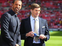 L-R Rio Ferdinard and Steven Garrard 
during The Emirates FA Cup - Final between
Arsenal against Chelsea at Wembley Stadium
on May 27 2017 ,...