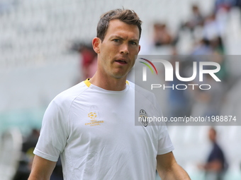 Stephan Lichtsteiner (Juventus FC) during the training ahead the final of UEFA Champions League 2017, at Juventus Stadium on may 29, 2017 in...