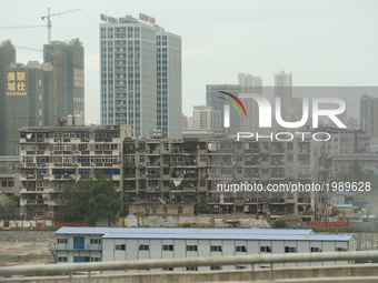 A view of new and old homes in Wuhan, seen from the main ring road crossing the city.
On Monday, September 14, 2016 in Wuhan, China. (